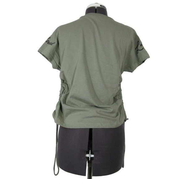 On Fire juniors‎ graphic print inspirational ruched t-shirt - Picture 3 of 10